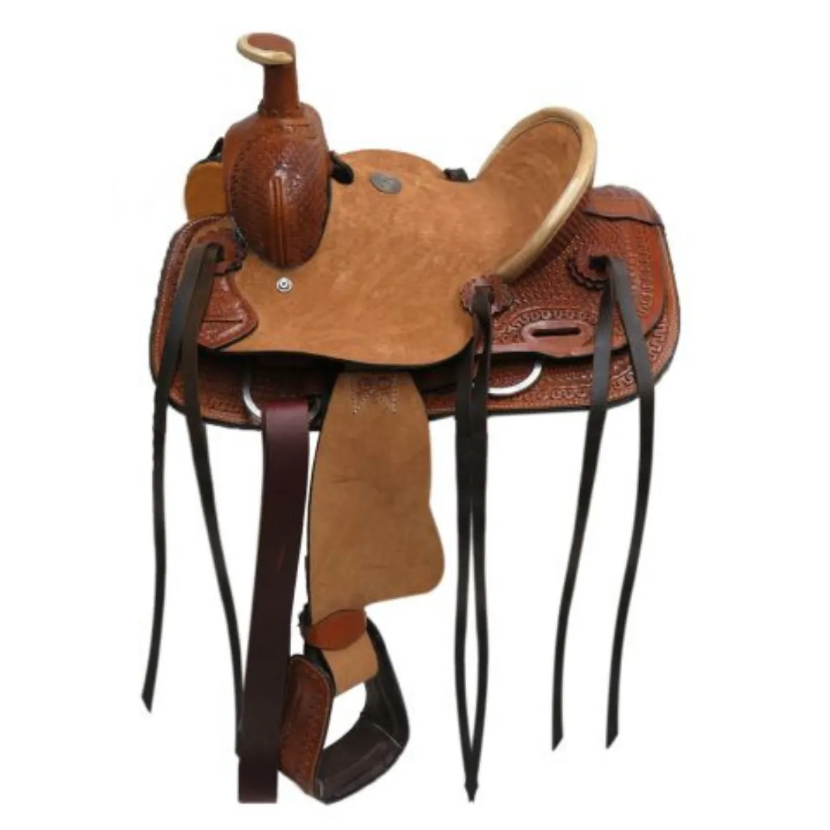 10" DOUBLE T  YOUTH HARD SEAT ROPER STYLE SADDLE