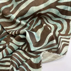 1.75m Chocolate zebra Luxury Drape Viscose Satin (Copy)