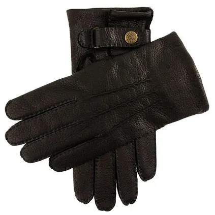 40% OFF - DENTS Canterbury Cashmere-Lined Deerskin Leather Gloves - Mens - Black - Sizes: 8.5 & 11