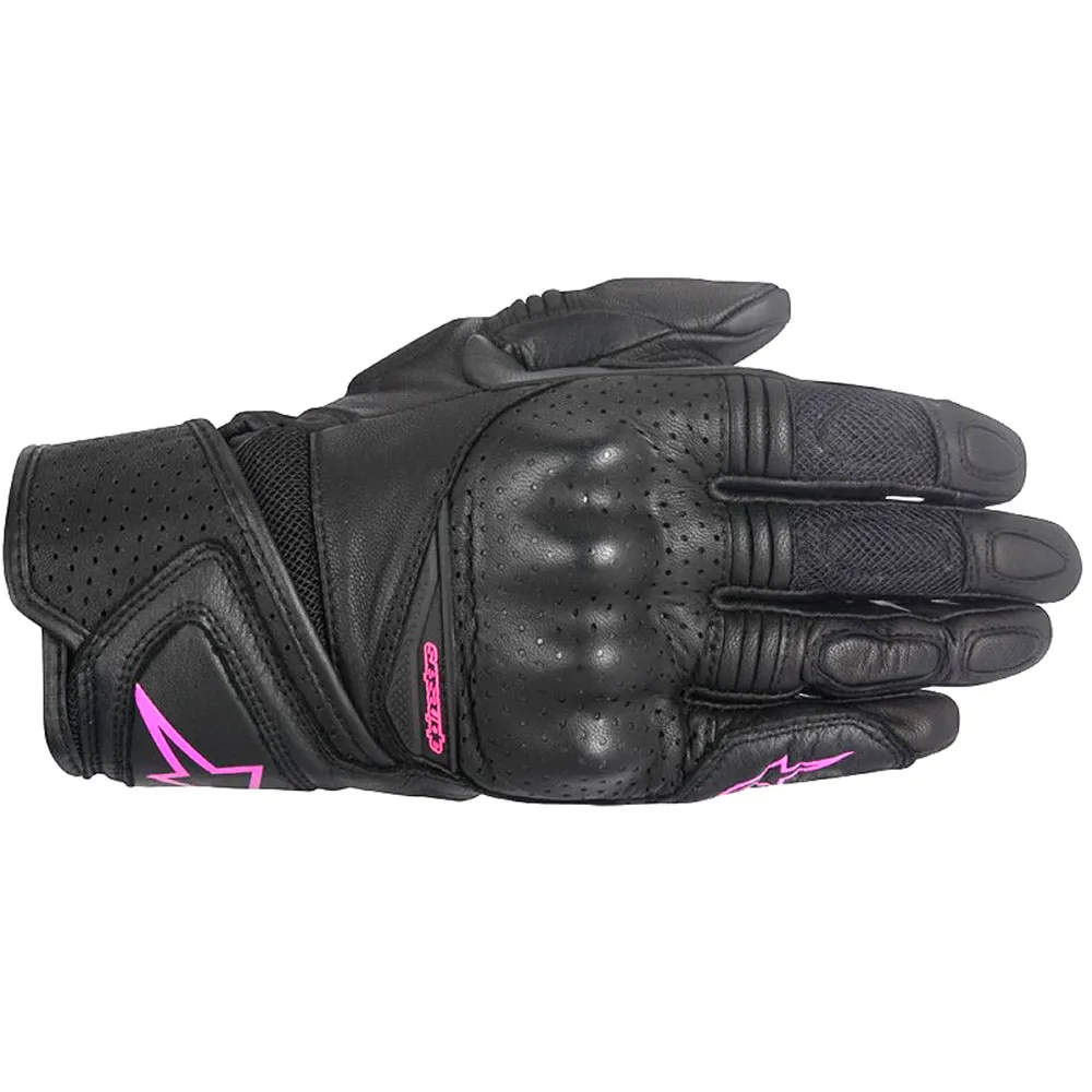 Alpinestars Stella Baika Leather Women's Motorcycle Gloves Fuchsia