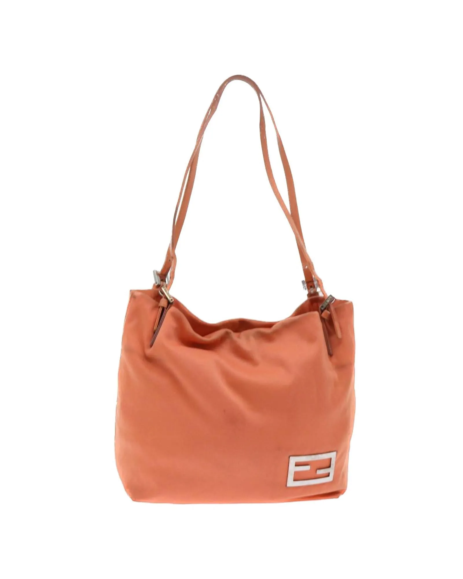 Authentic Orange Nylon Shoulder Bag by Fendi