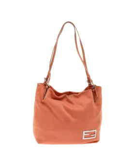 Authentic Orange Nylon Shoulder Bag by Fendi