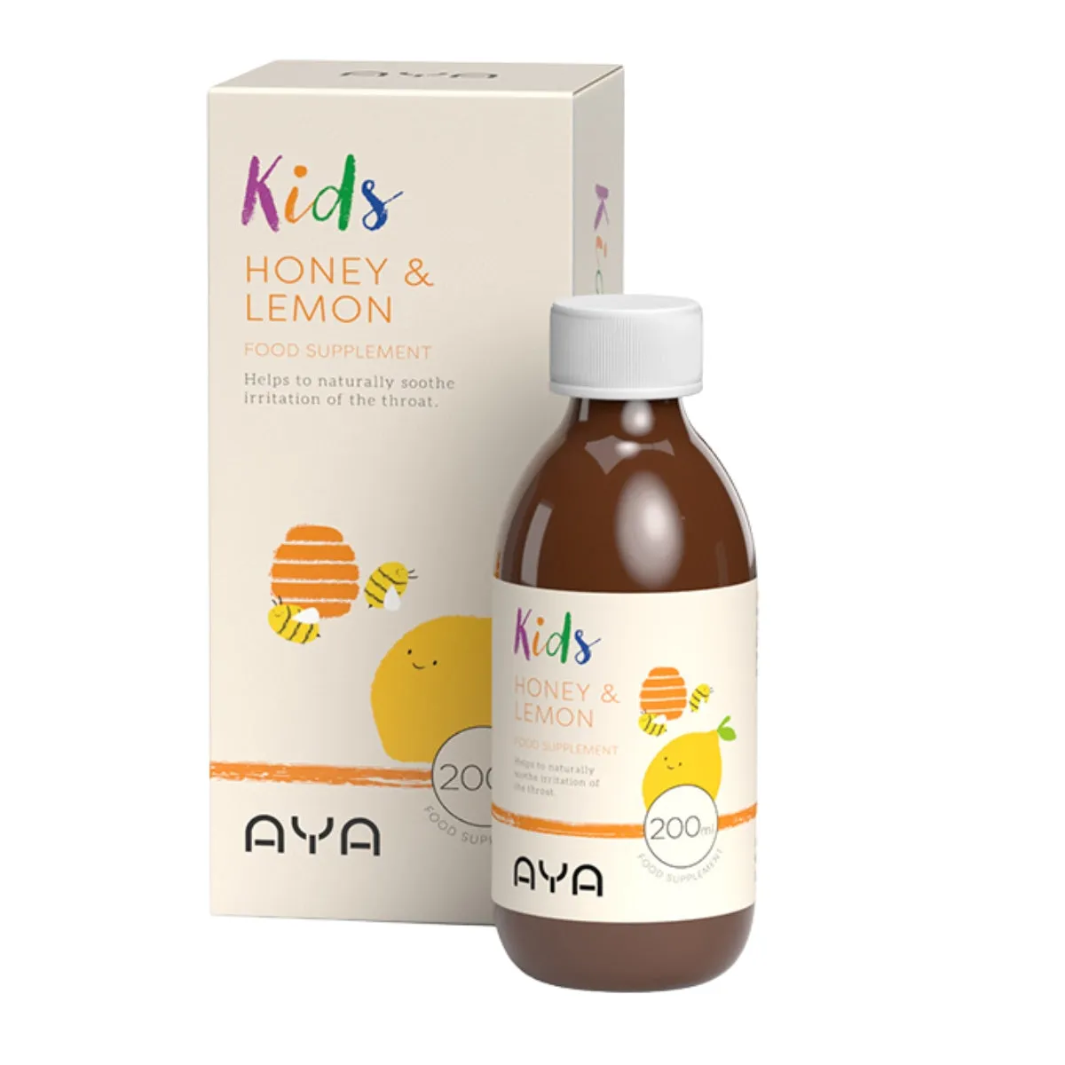 AYA Honey & Lemon  All-natural Syrup 200ml