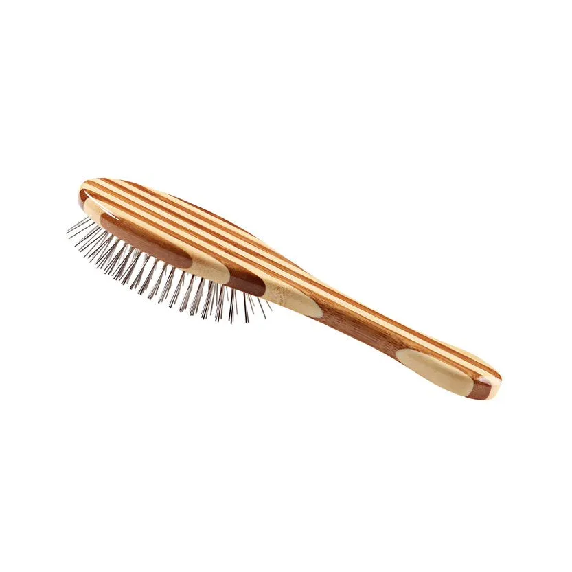 Bass Brushes Style & Detangle Alloy Pin Oval Brush For Dogs