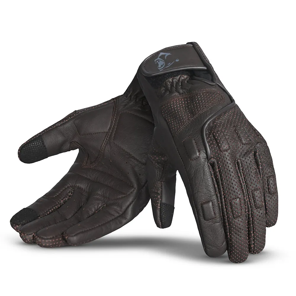 BELA Impact Lady Summer Motorcycle Gloves Brown