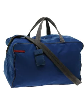 Blue Nylon 2way Boston Bag by Italian Designer