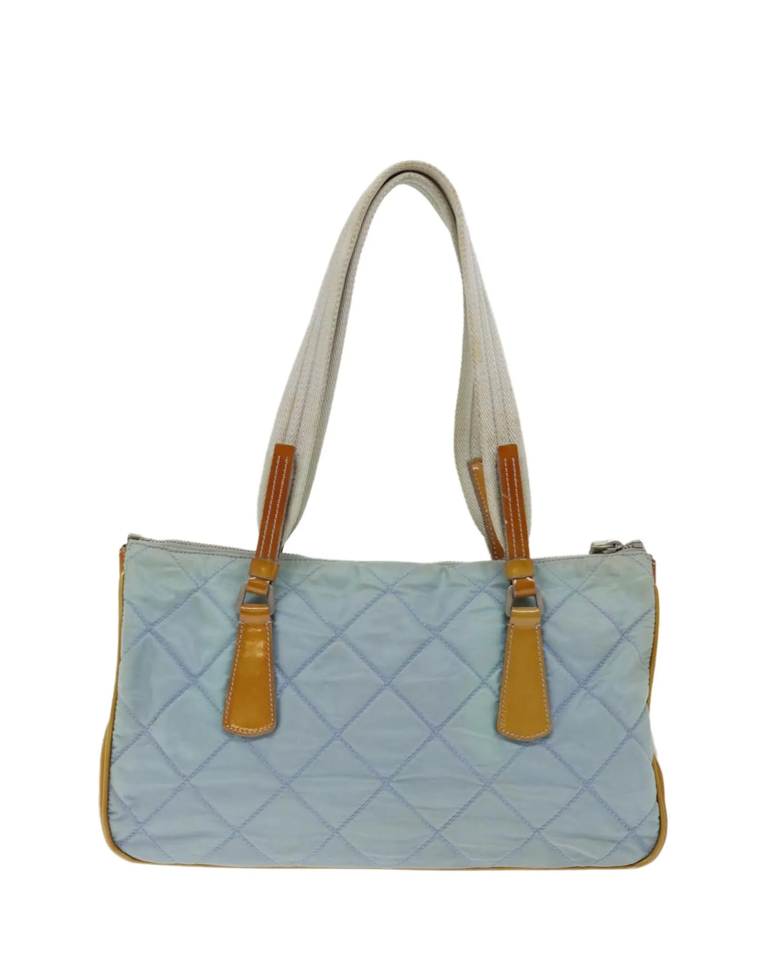 Blue Nylon Shoulder Bag by Italian Designer