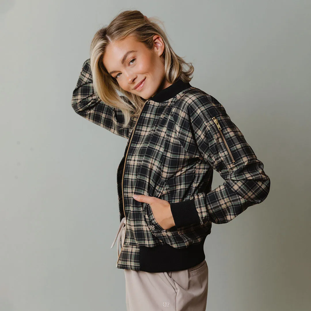 Bonnie Plaid Bomber Jacket