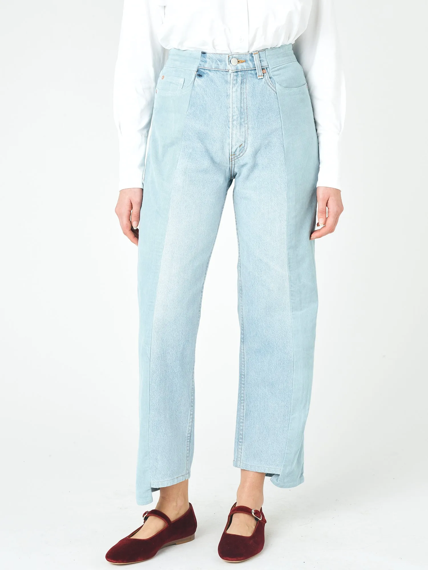 Boyfriend Jean LIght Blue Corduroy/Denim