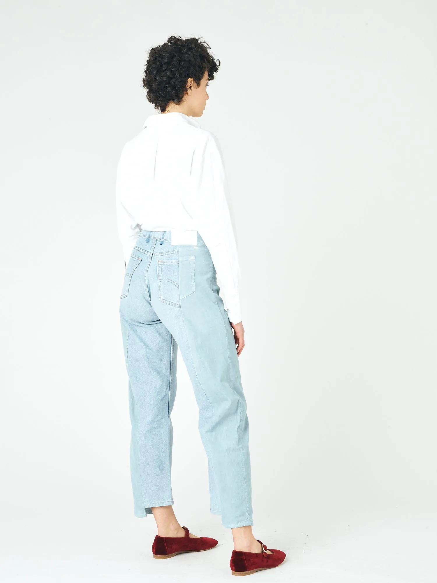 Boyfriend Jean LIght Blue Corduroy/Denim