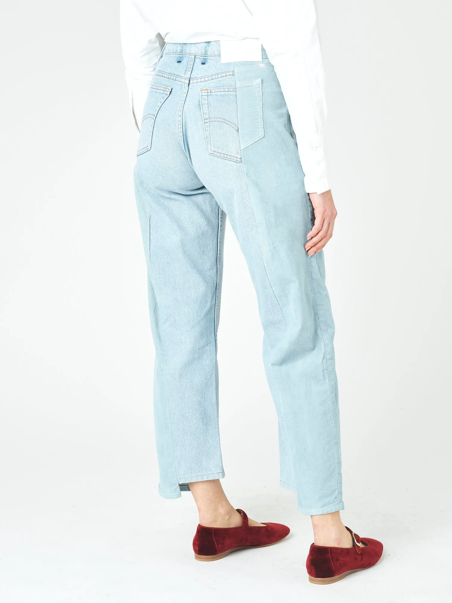 Boyfriend Jean LIght Blue Corduroy/Denim