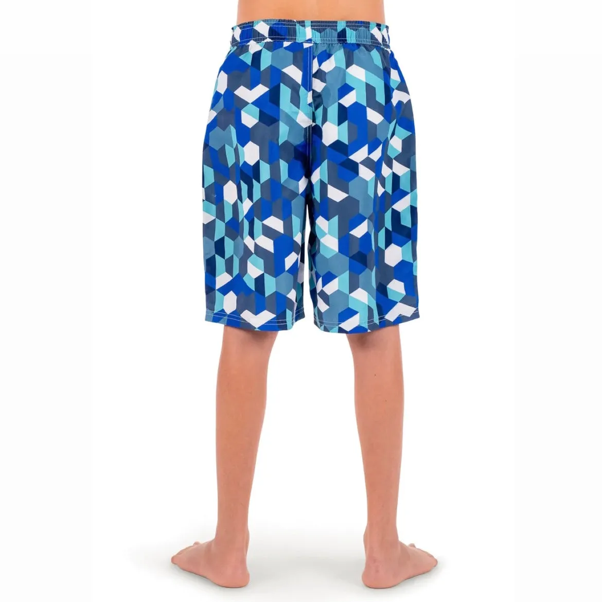 Boys Boardshorts Blue Hexagons