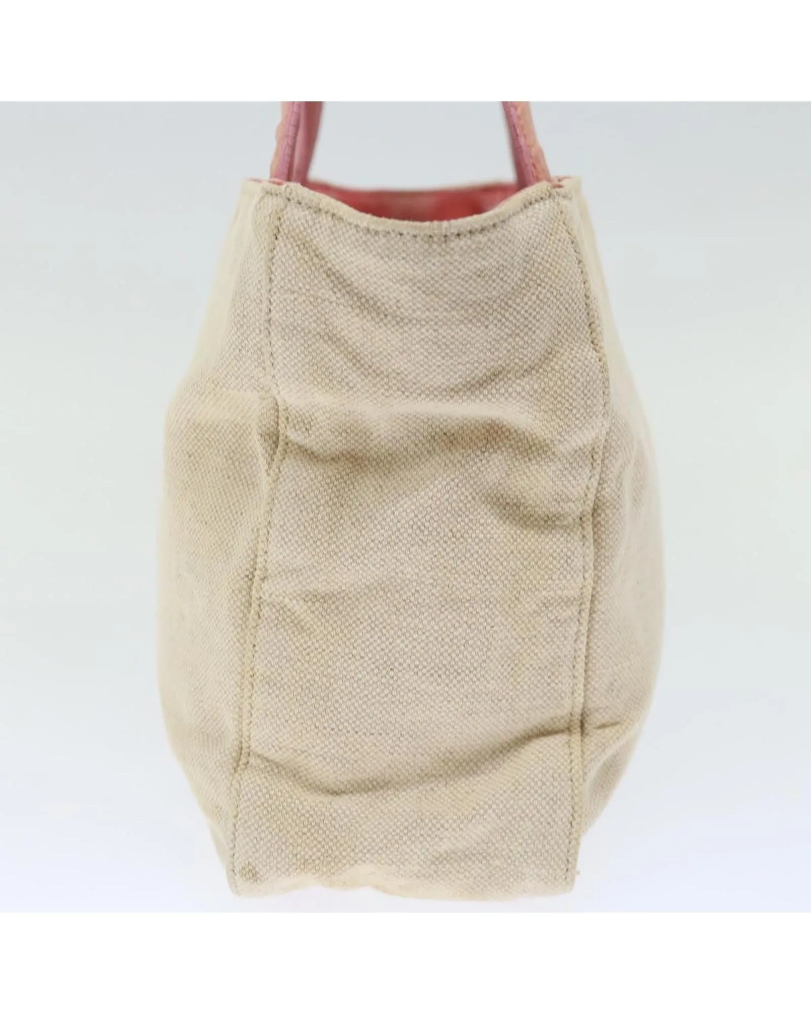 Canvas Hand Bag with Pink Beige Color by Italian Designer