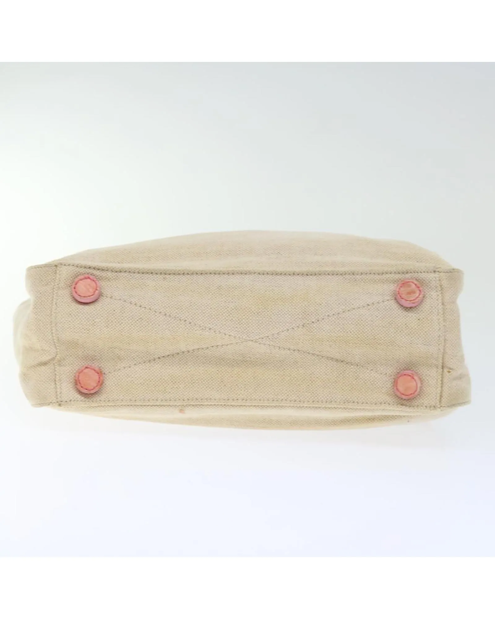 Canvas Hand Bag with Pink Beige Color by Italian Designer