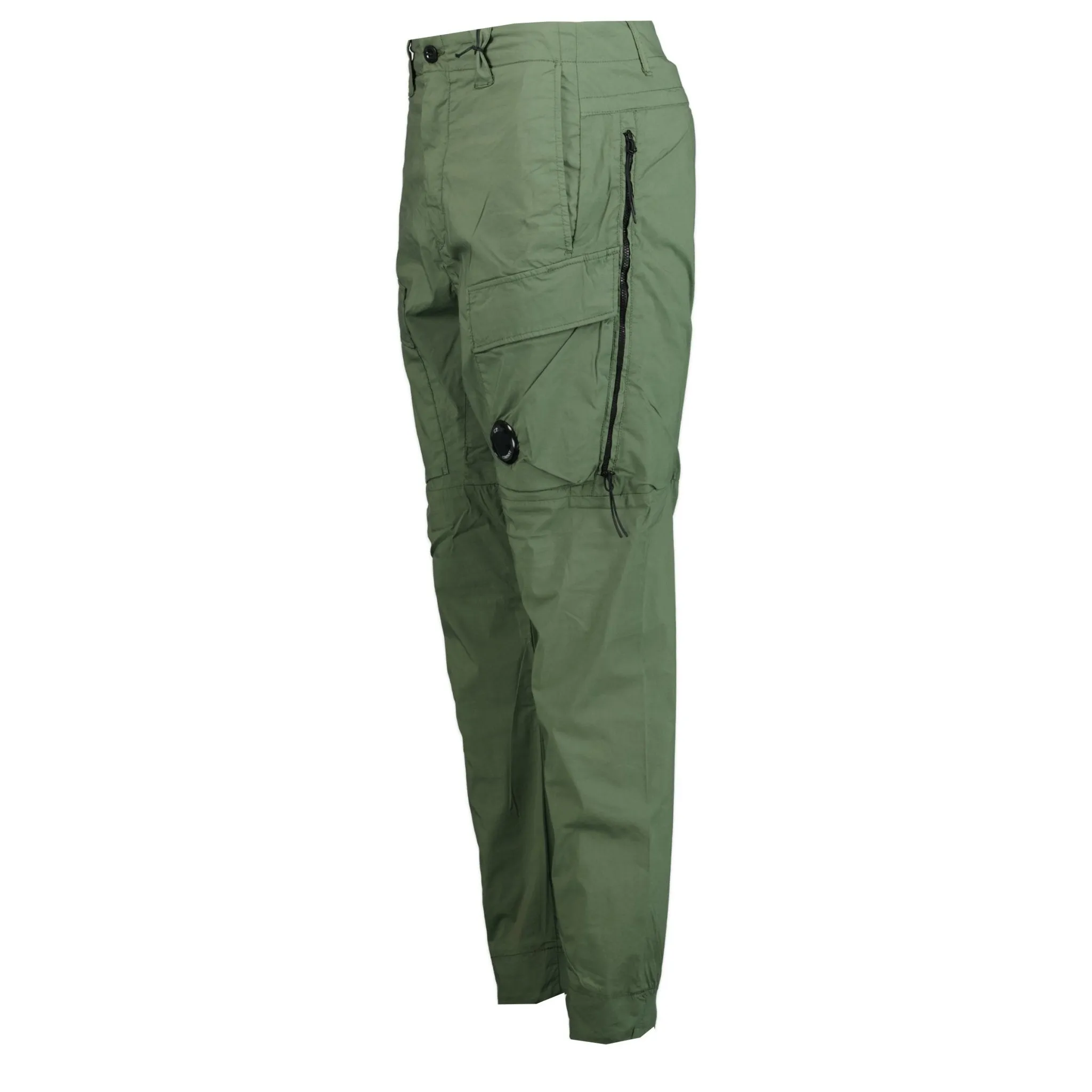 CP COMPANY Cuffed 50 Fili Stretch Cargo Pants Green