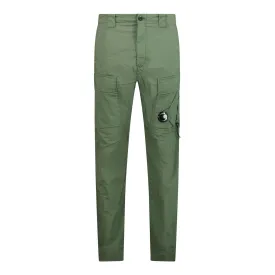 CP COMPANY Cuffed 50 Fili Stretch Cargo Pants Green