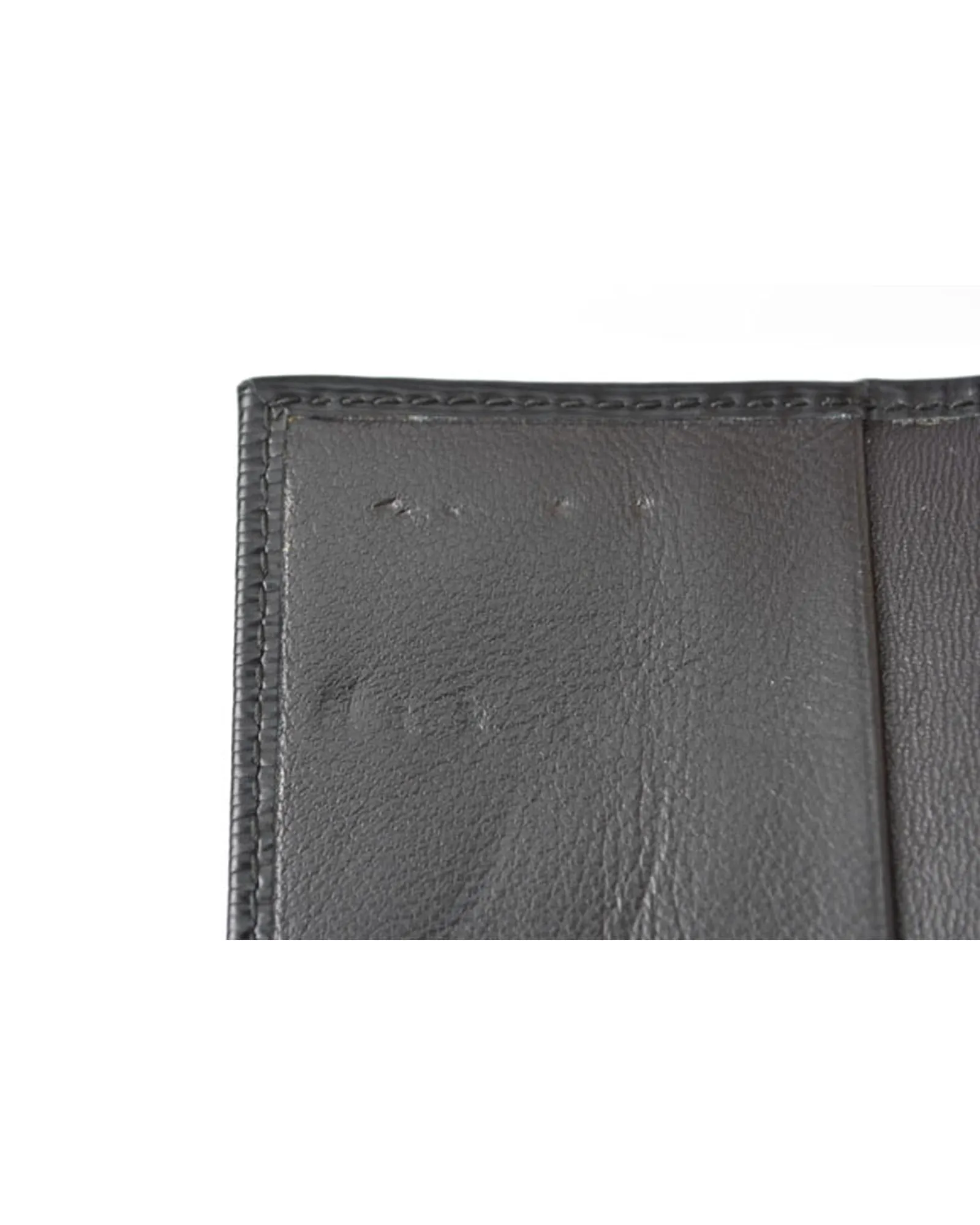 Embossed Leather Key Holder in Black by a Luxury Designer