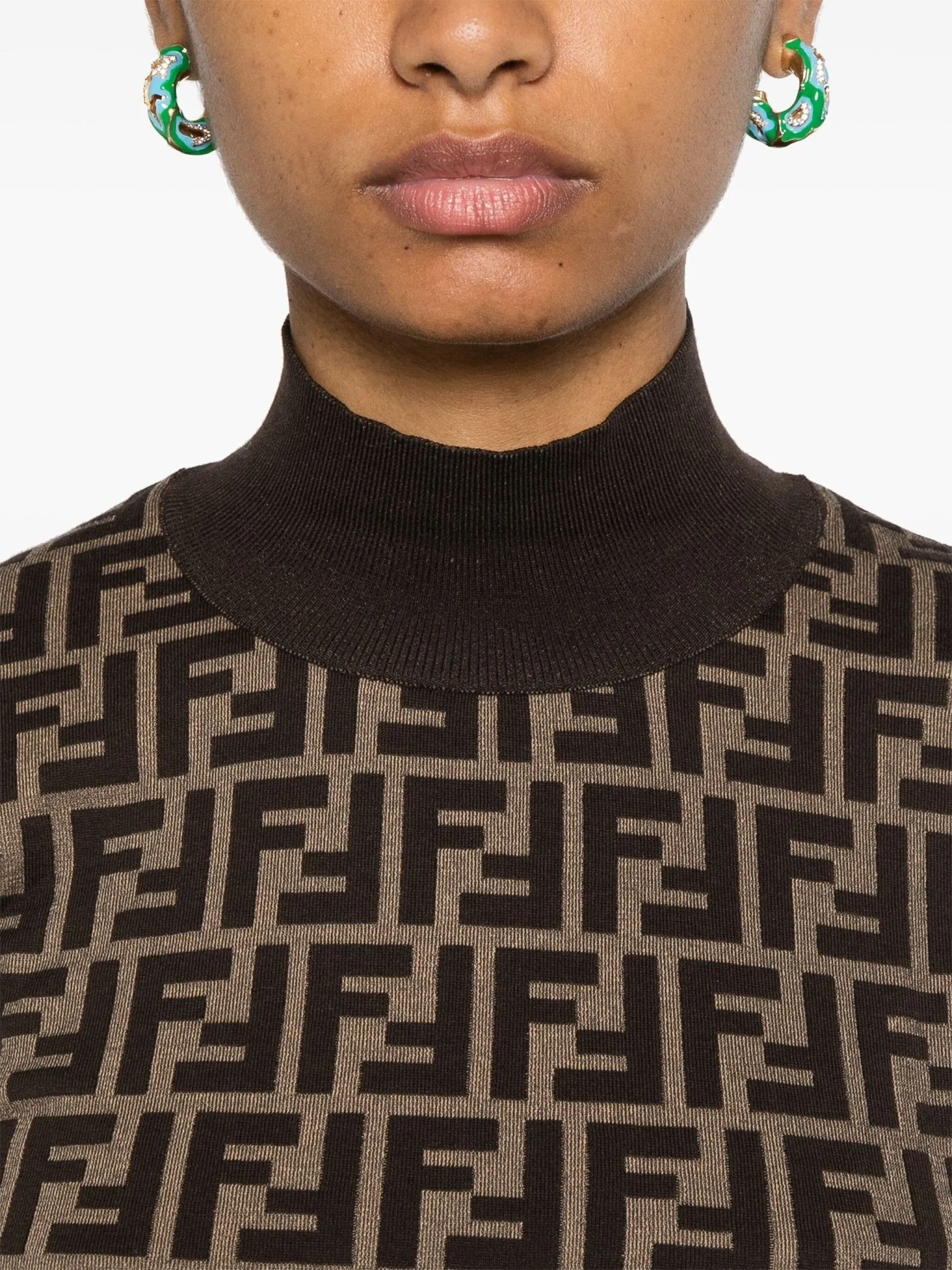 FF-jacquard sweater