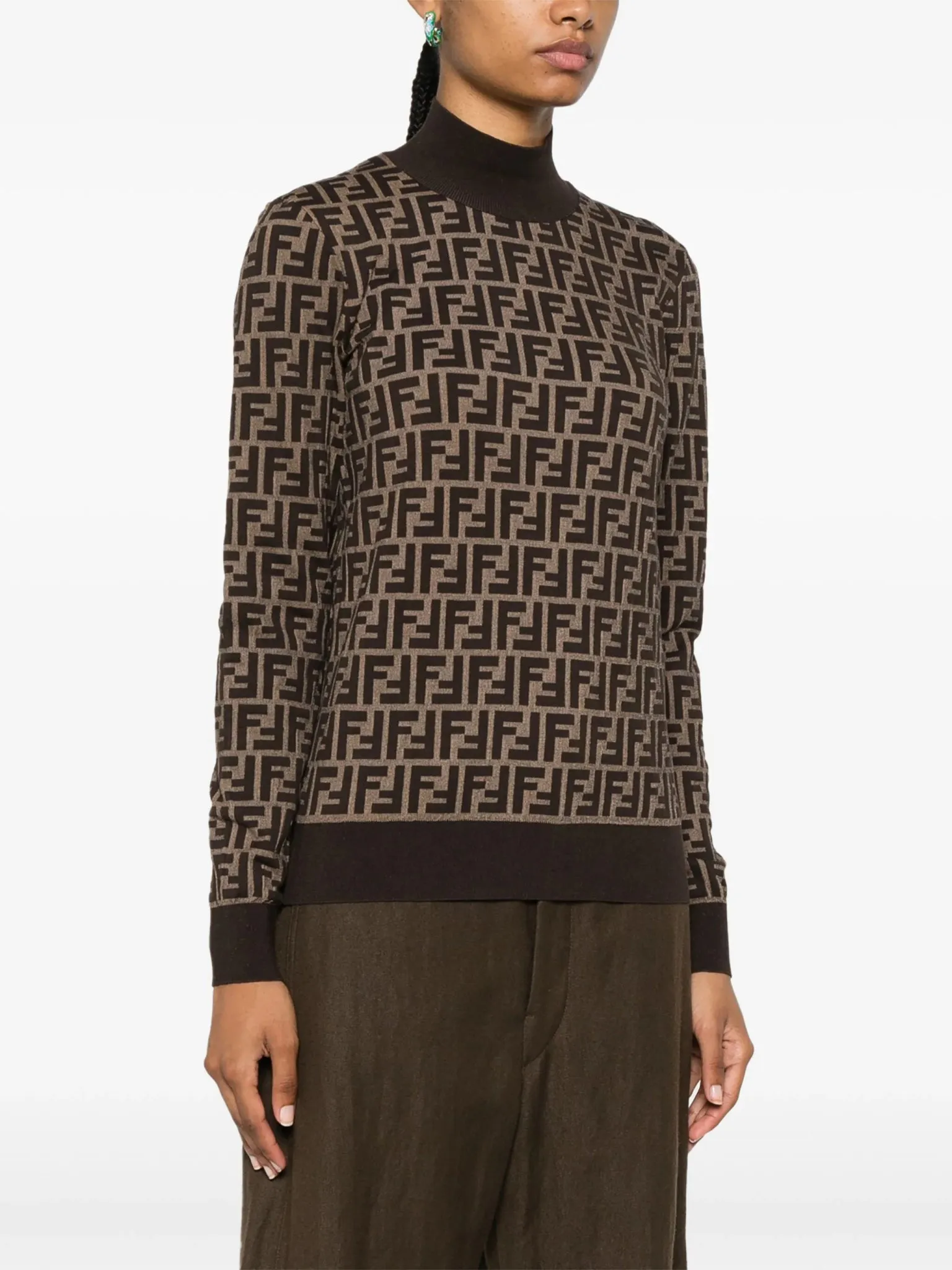 FF-jacquard sweater