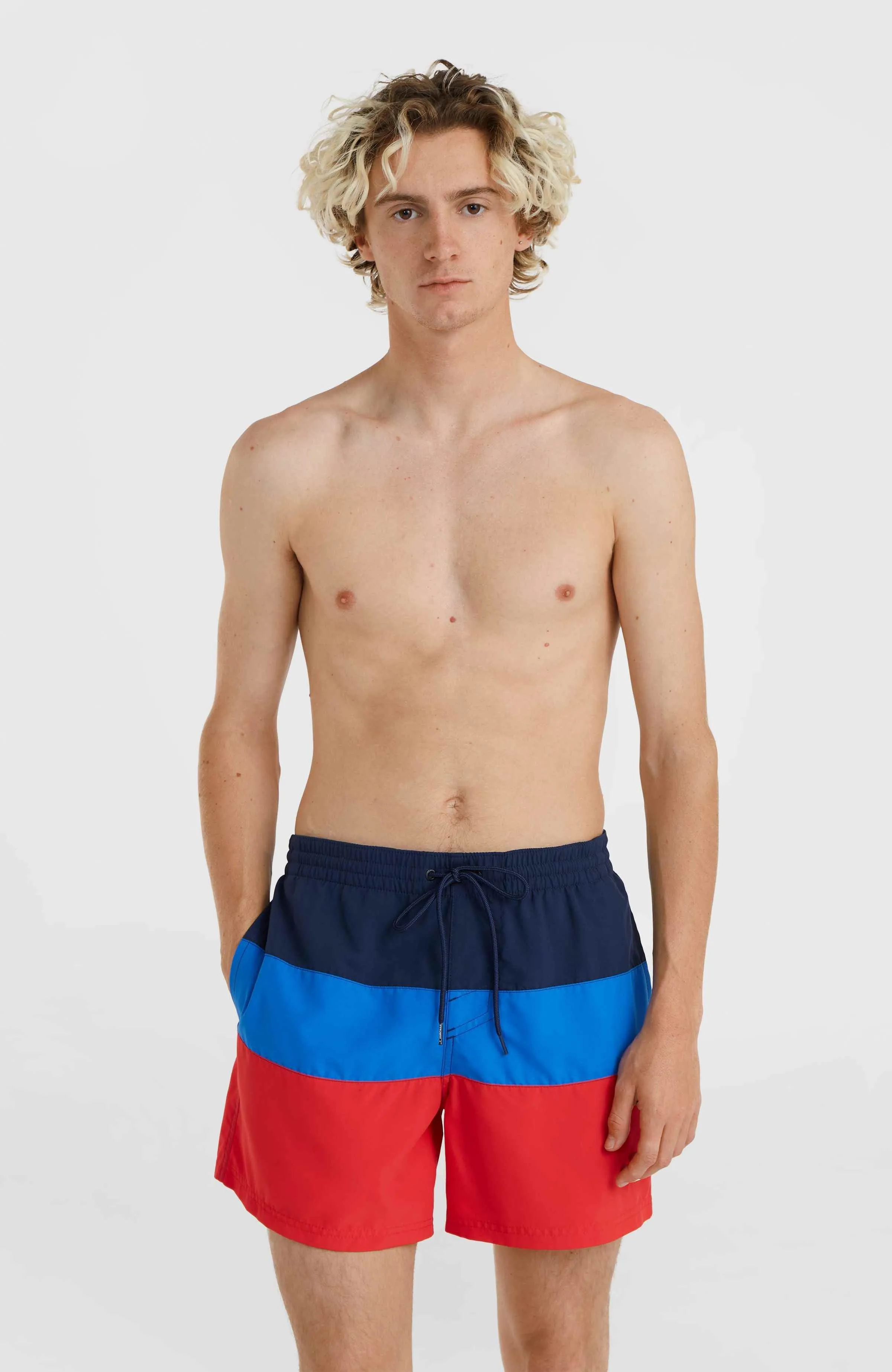 Frame Block Swim Shorts | Red Multi 2