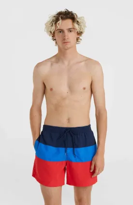 Frame Block Swim Shorts | Red Multi 2