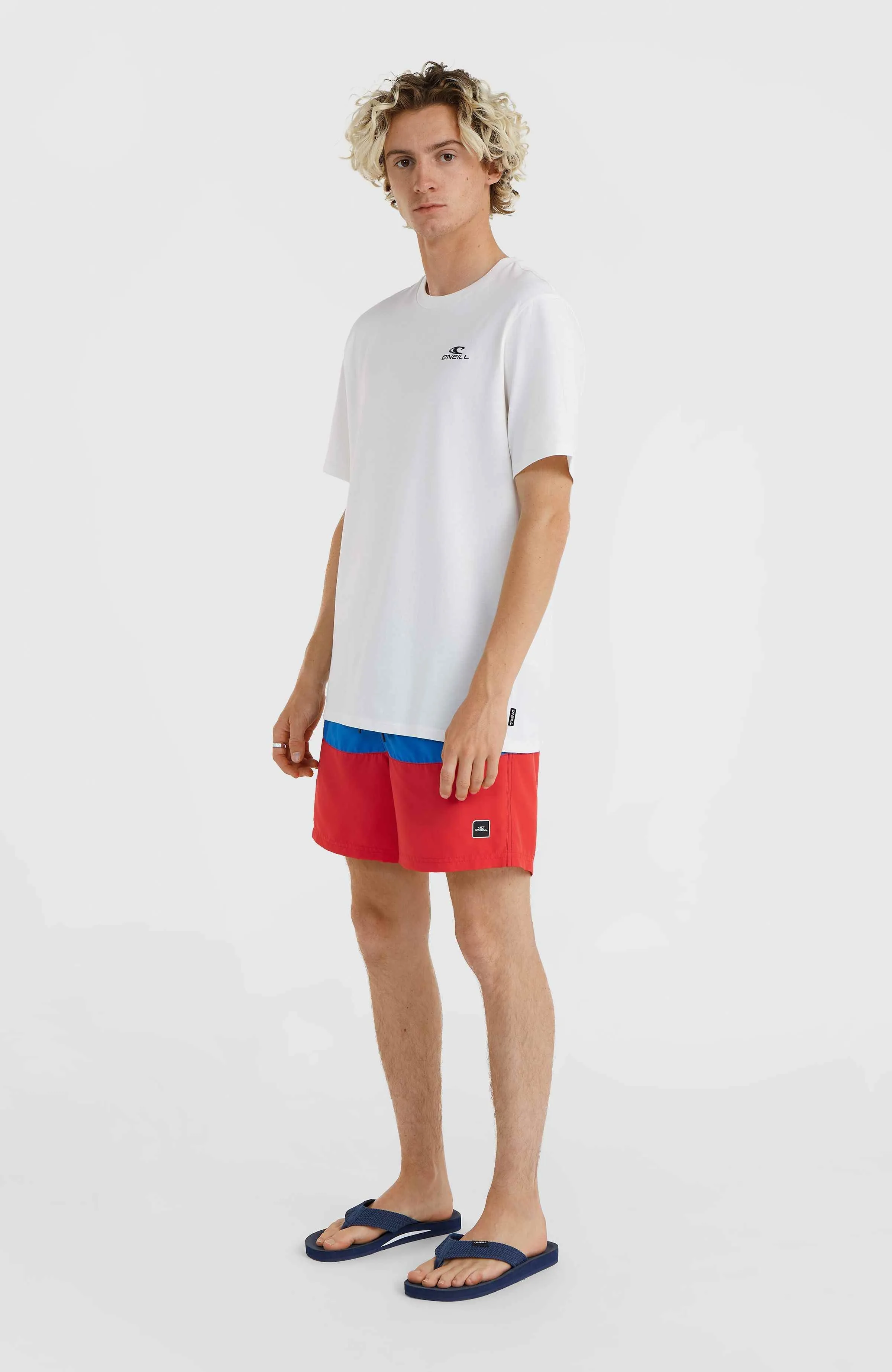 Frame Block Swim Shorts | Red Multi 2