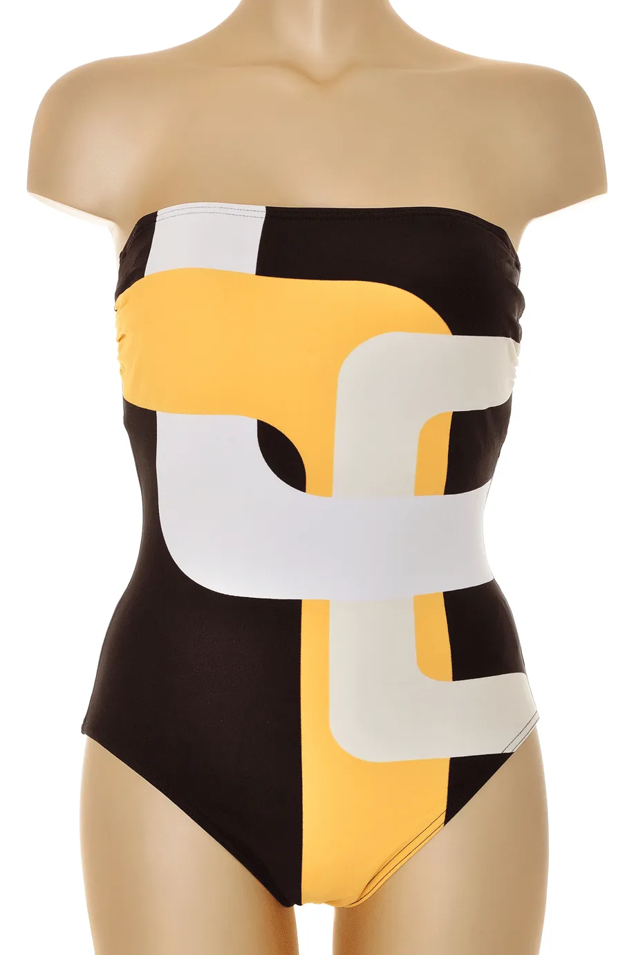 GOTTEX GEOMETRY Brown Yellow One Piece Swimsuit