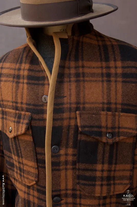 Great Smoky Wool Jacket - Rust Plaid - L