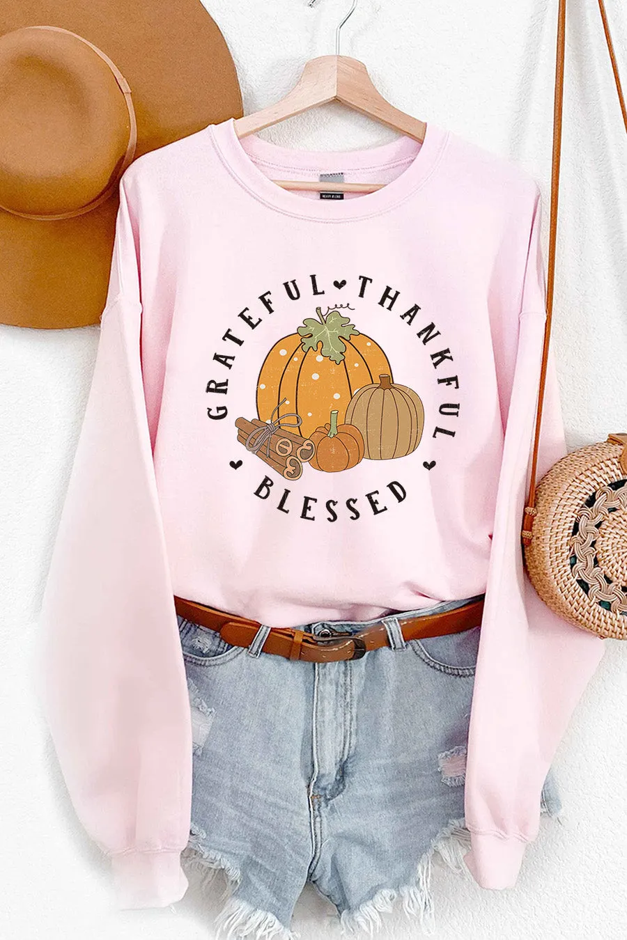 Greatful Thankful Blessed Shirts, Autumn Shirt, Fall Pumpkin Shirt, Fall Shirts, Thanksgiving T-Shirt