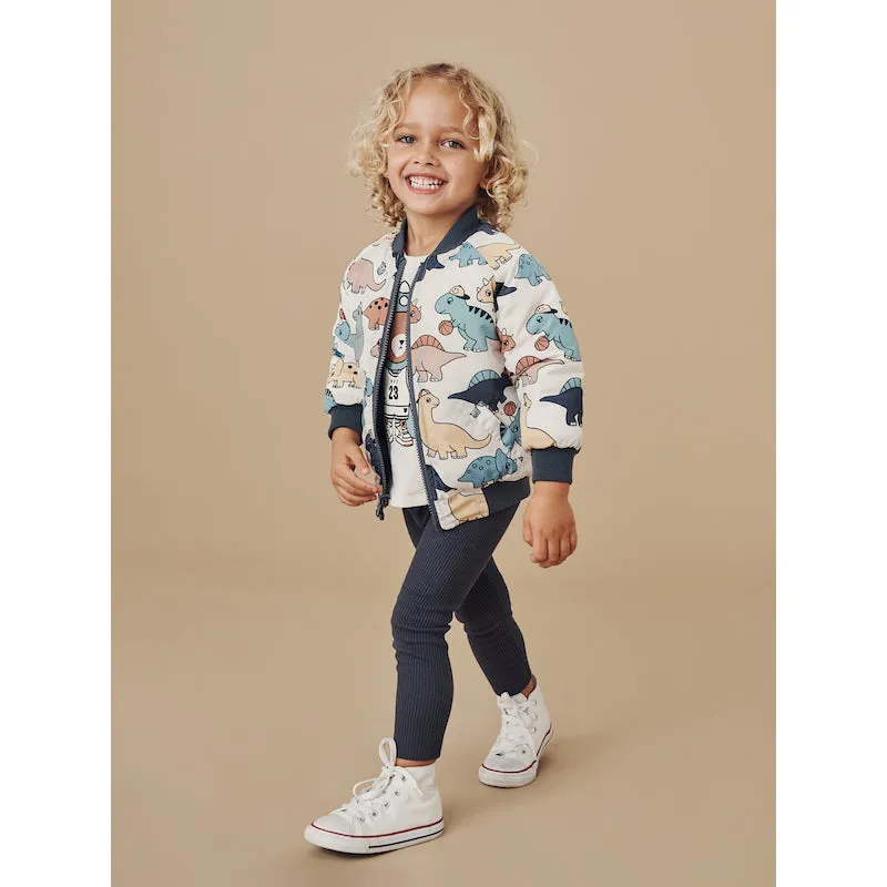 Huxbaby B-Ball Dino Reversible Bomber