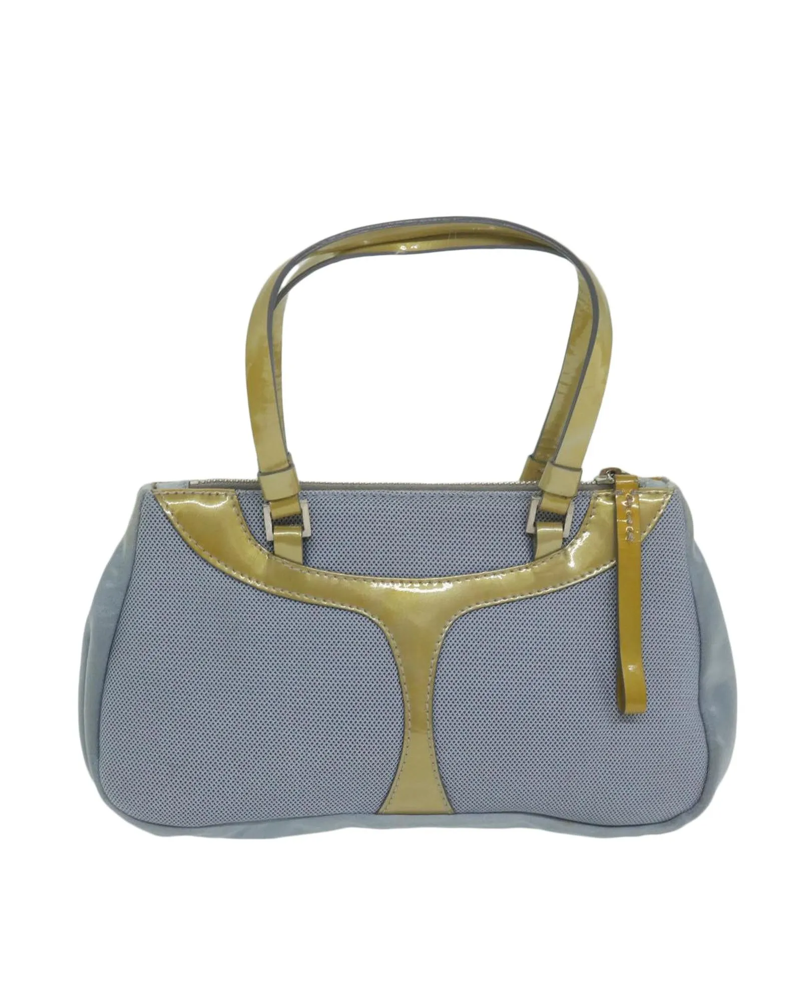 Light Blue Nylon Hand Bag by Italian Designer - Authentic & Guaranteed (SKU 63490)