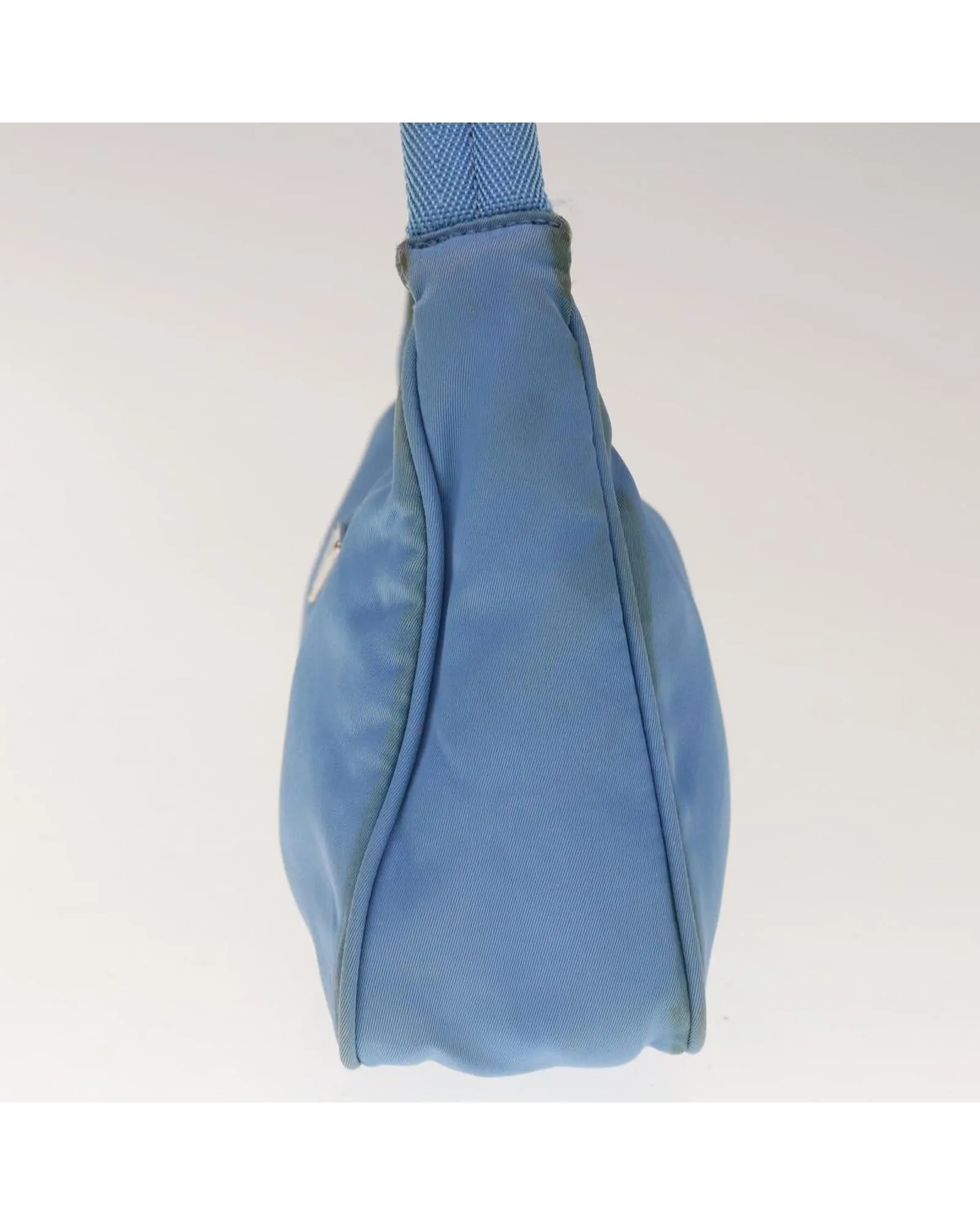 Light Blue Nylon Hand Bag by Italian Designer