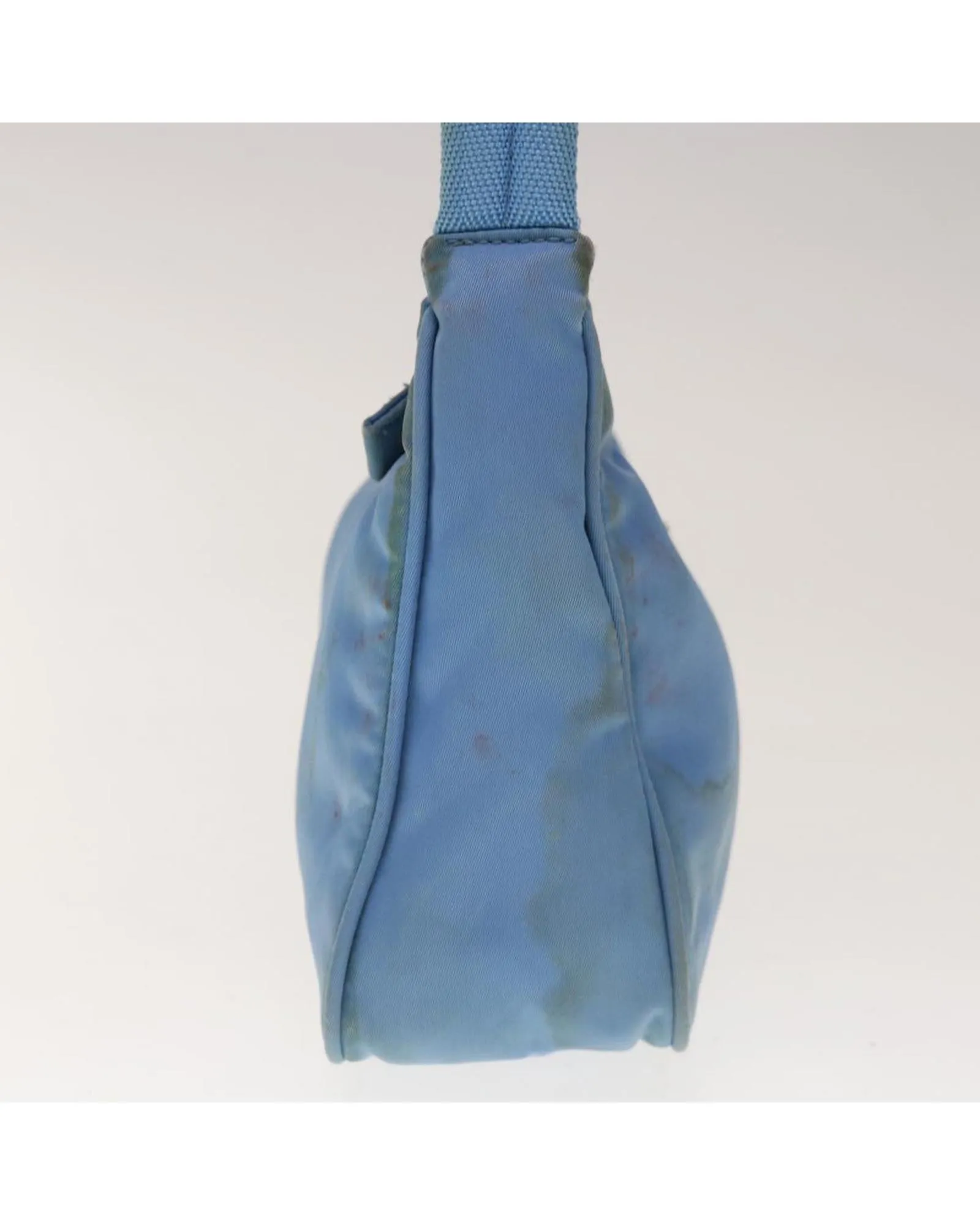 Light Blue Nylon Hand Bag by Italian Designer