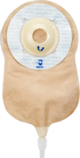 Marlen Manufacturing UltraLite™ One-piece Urostomy Pouch with AquaTack™ Hydrocolloid Shallow Convex Skin Barrier and E-Z Drain Valve 1-1/8" Opening, 9-1/4" L x 5-3/4" W, Transparent, 16Oz, Odor-proof