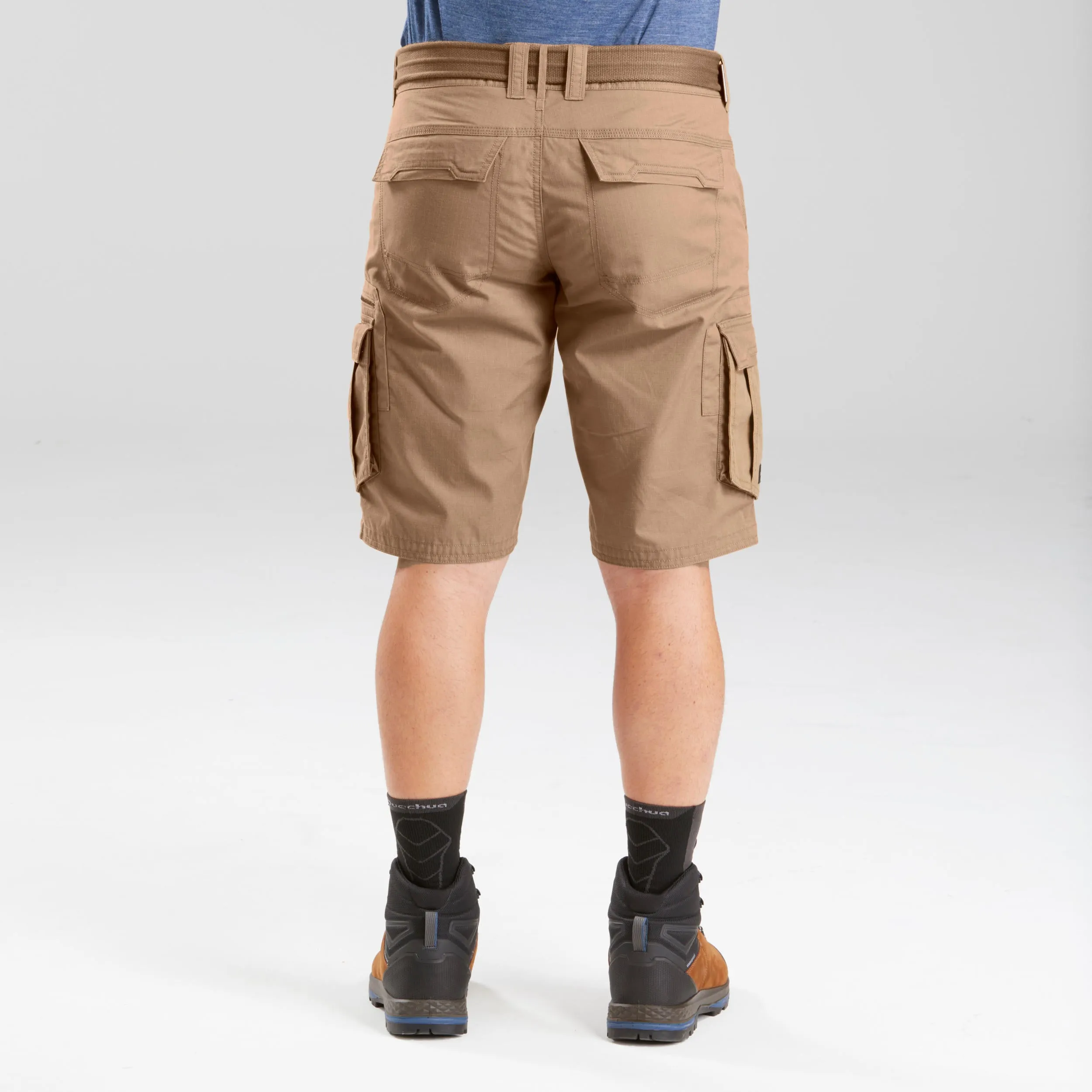 Men's hiking shorts Forclaz Travel 100, brown