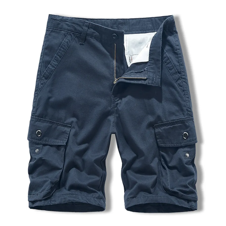 Men's Summer All-Match Casual Pants Cropped Pants Multi-Pocket Cargo Shorts