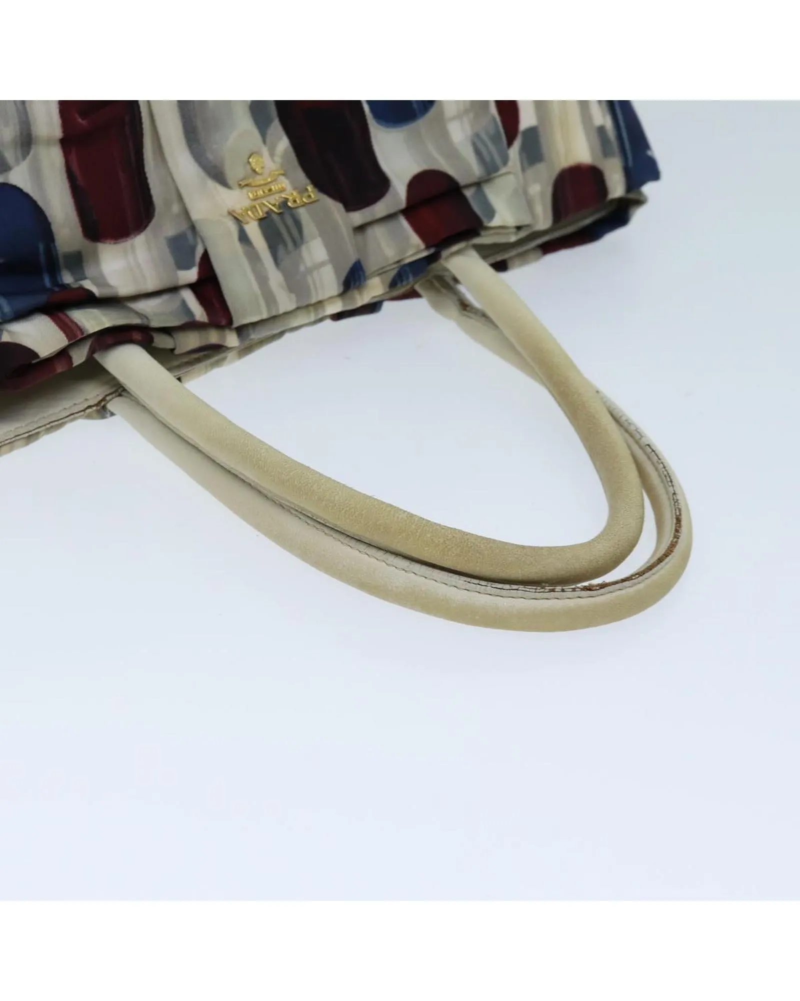 Multicolor Nylon Hand Bag with Lip Pattern by Italian Designer