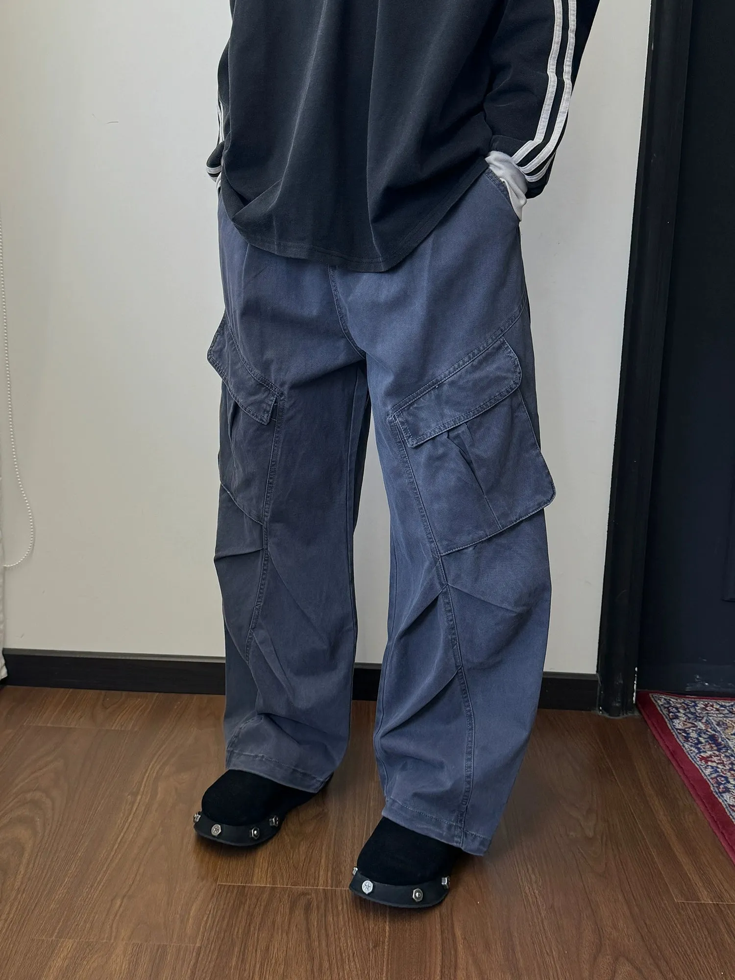 Nine Slant Flap Pocket Cargo Pants