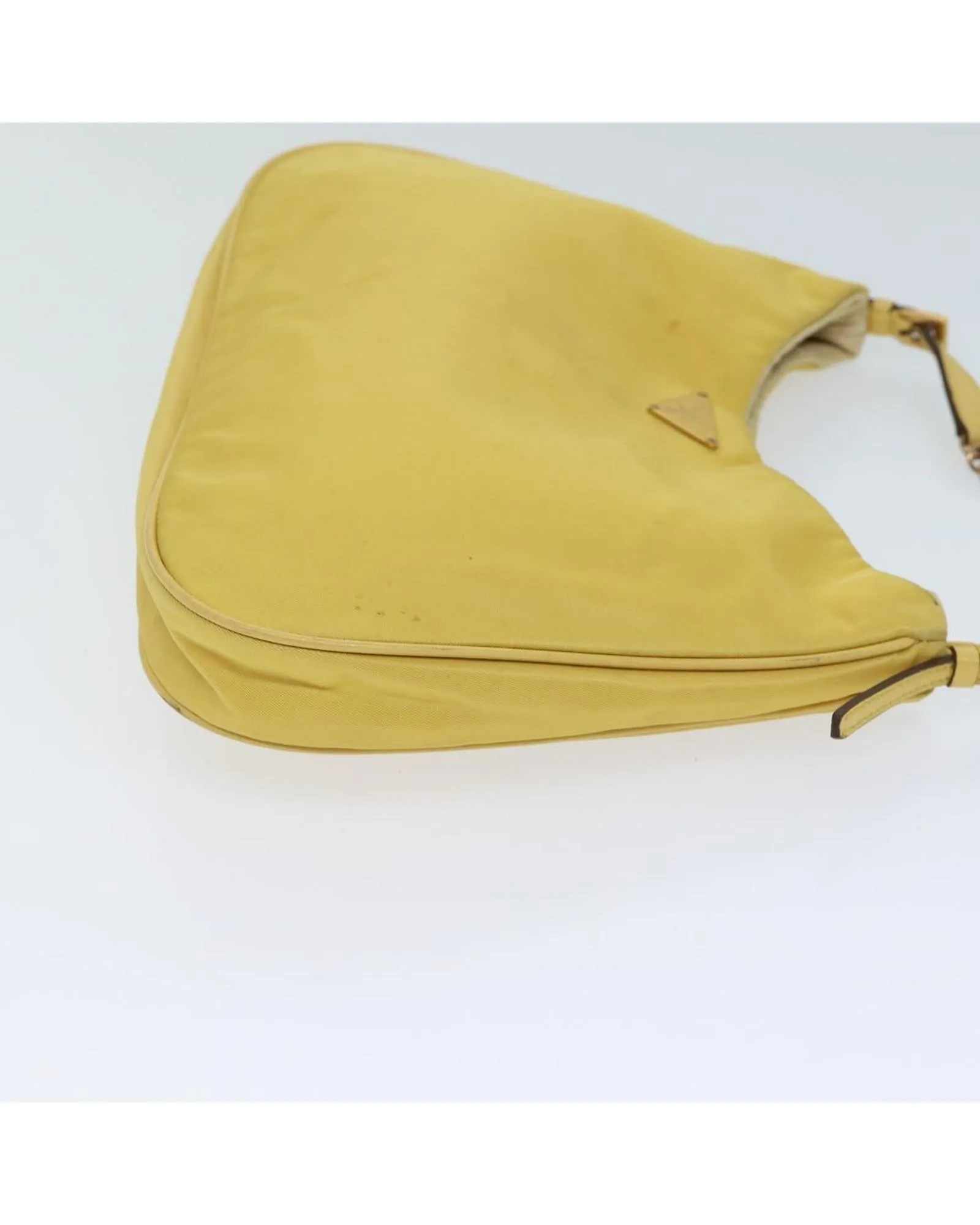 Nylon Chain Shoulder Bag in Yellow by Italian Designer