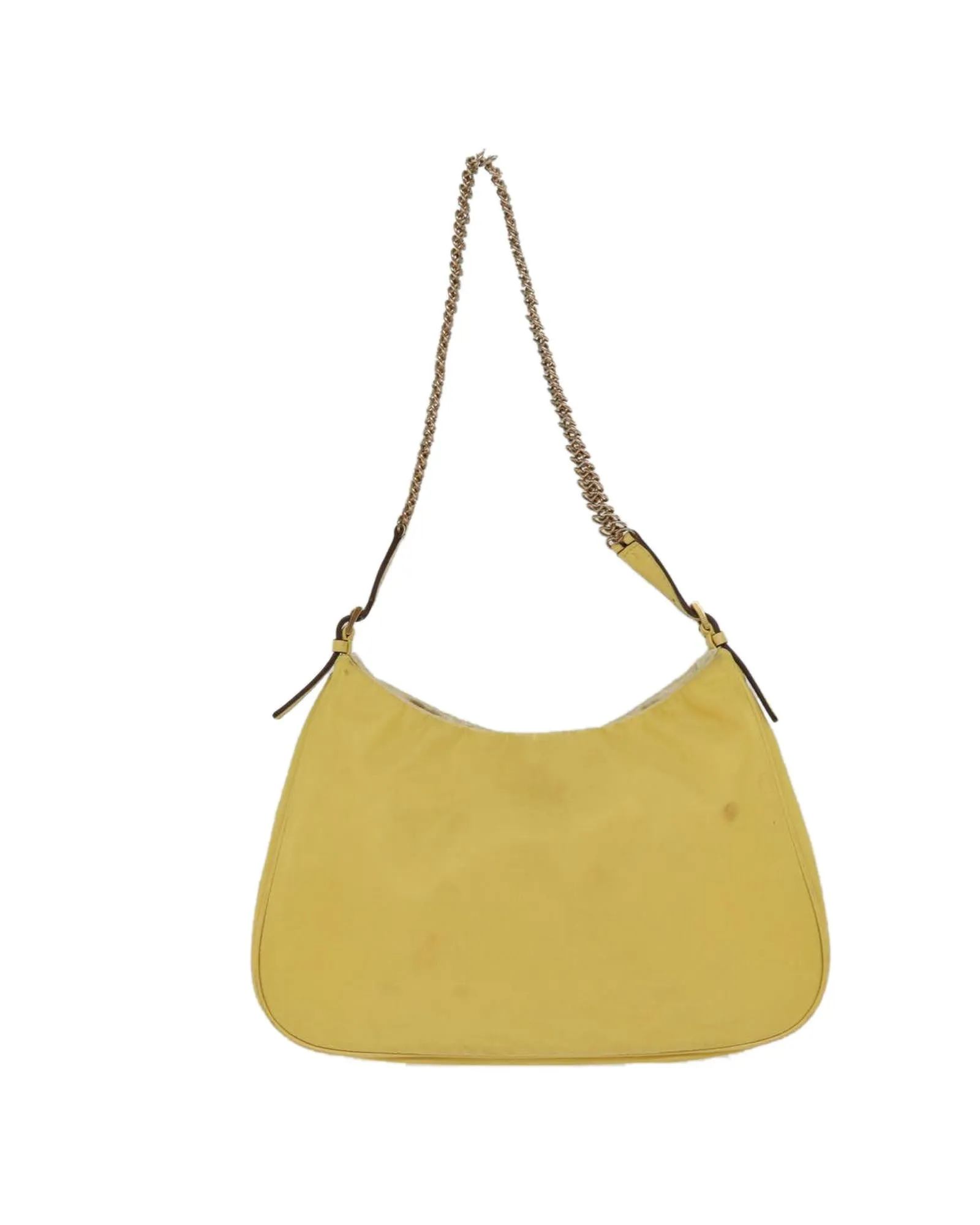 Nylon Chain Shoulder Bag in Yellow by Italian Designer