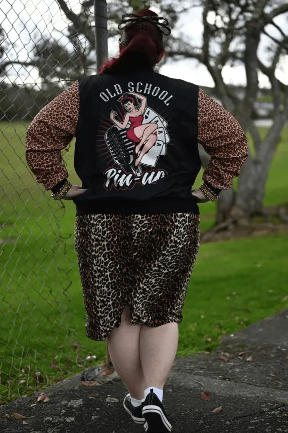 Old School Pinup Womens Bomber Jacket [IN STOCK]