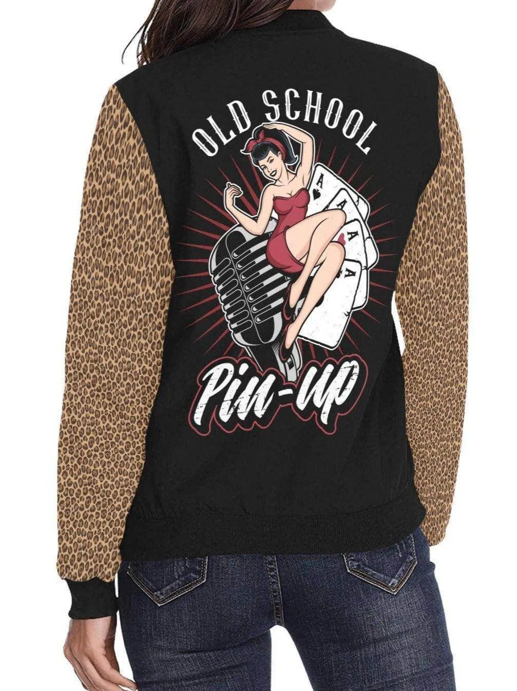 Old School Pinup Womens Bomber Jacket [IN STOCK]