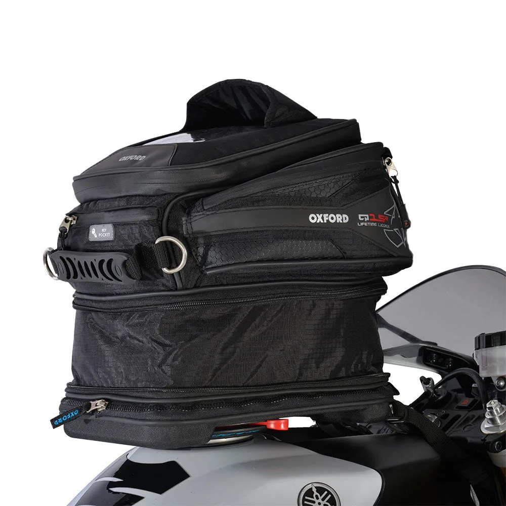 Oxford Q15R Tank Bag Black Motorcycle Luggage