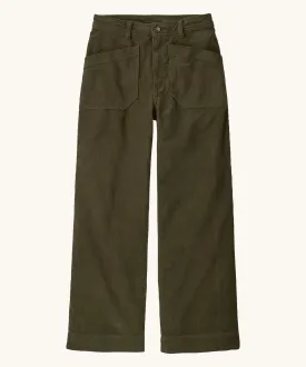 Patagonia Women's Wide Leg Cord Trousers - Basin Green