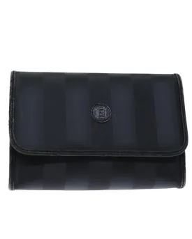 Pequin Canvas Black Clutch Bag by Fendi