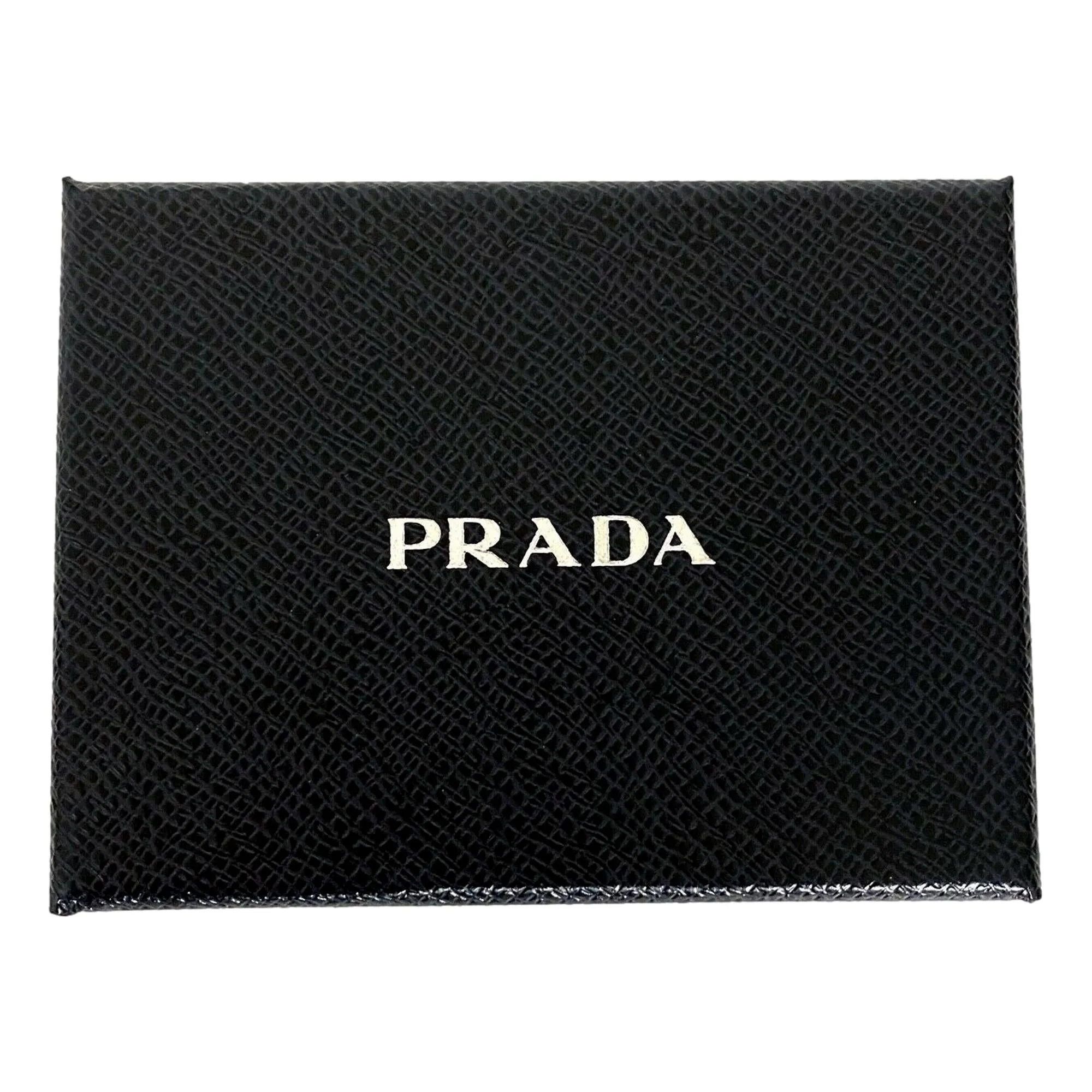 Prada Black Saffiano Leather Credit Card Case Wallet