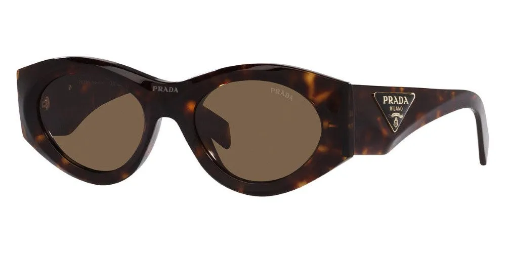 Prada Catwalk Oval Non-Polarized Sunglasses - Tortoise/Dark Brown