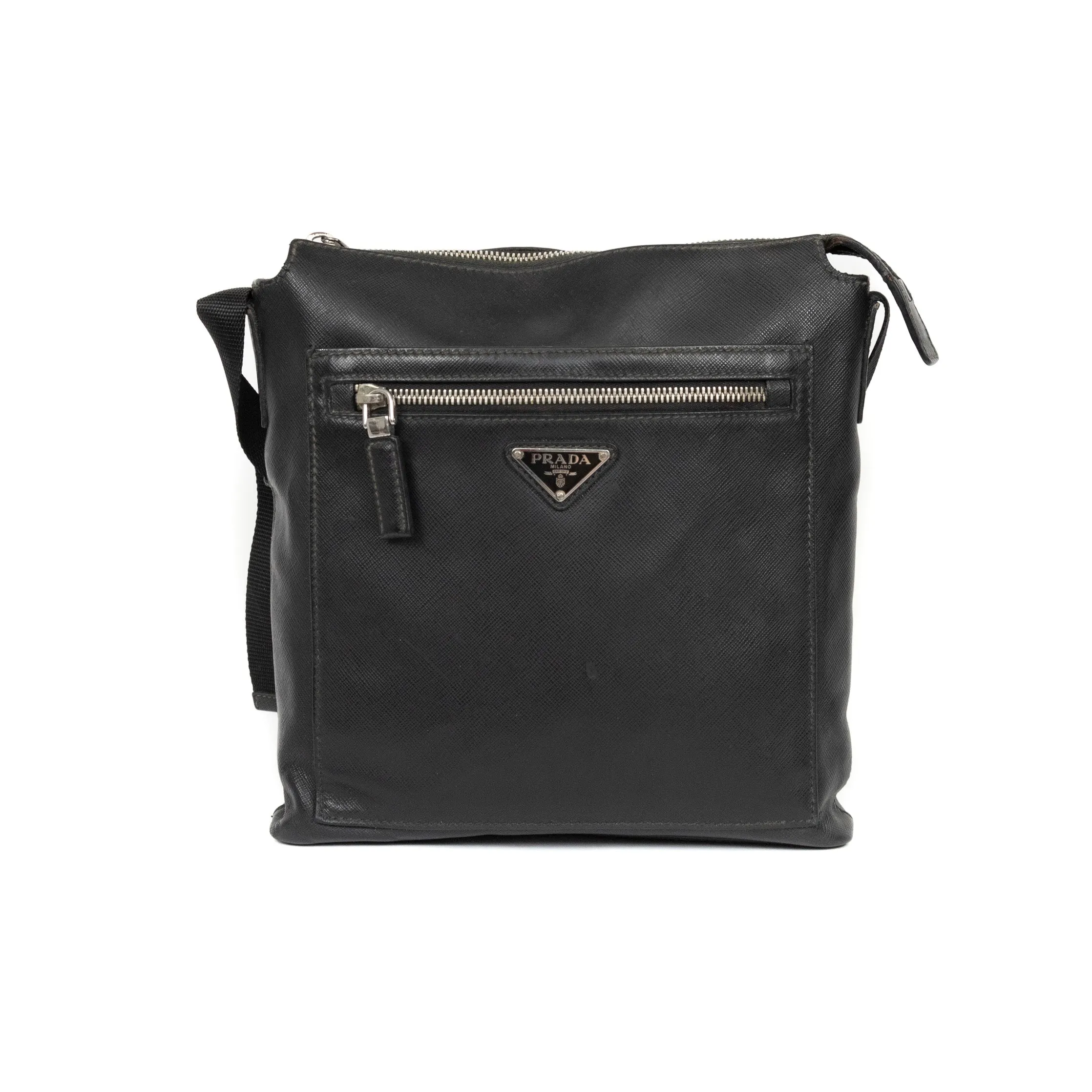 Prada Cross Body Black Leather Bag