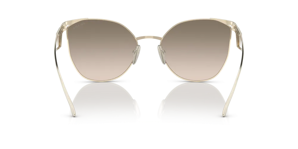 Prada Irregular Non-Polarized Sunglasses - Pale Gold/Brown Gradient