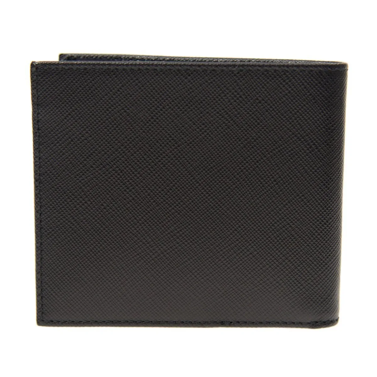 Prada Men's Saffiano Nero Black Bifold ID Wallet